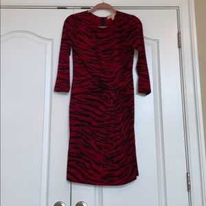 MICHAEL Michael Kors Res/Black Zebra Print Dress